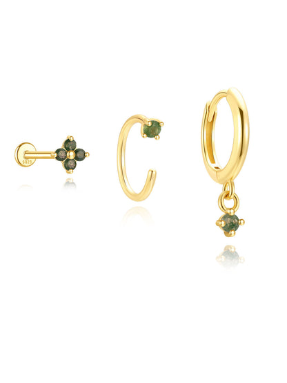 S925 Sterling Silver Diamond Cartilage Earrings