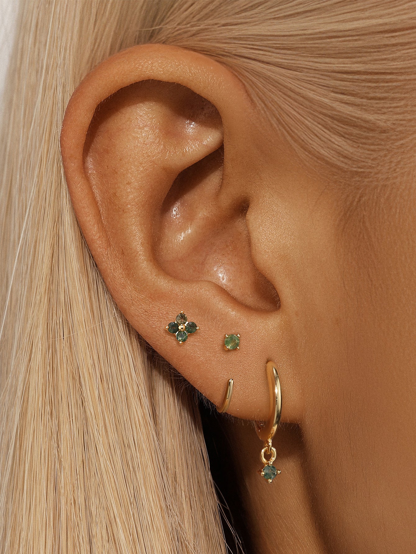S925 Sterling Silver Diamond Cartilage Earrings