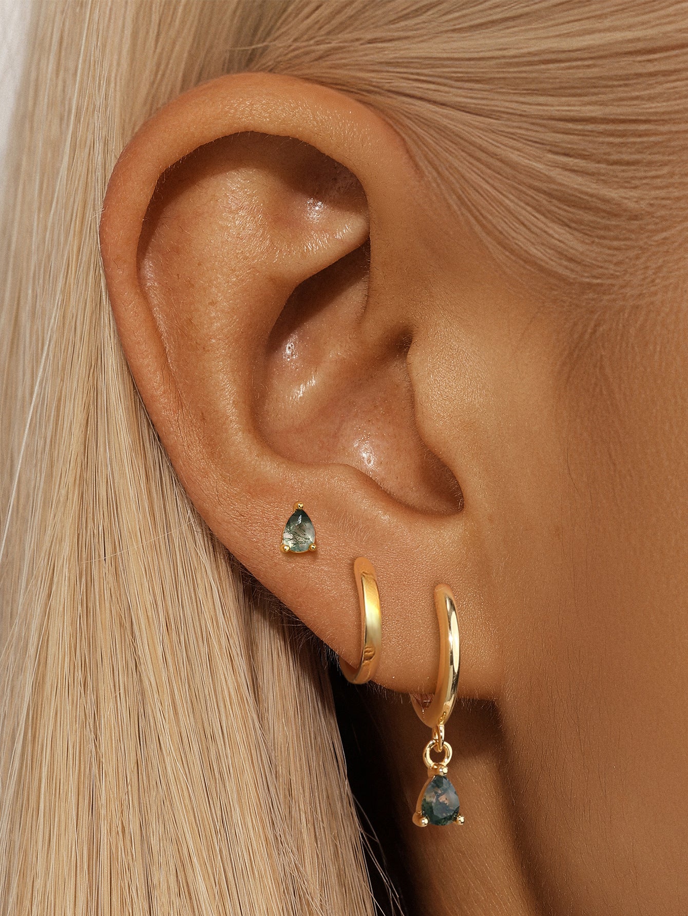 S925 Sterling Silver Diamond Cartilage Earrings