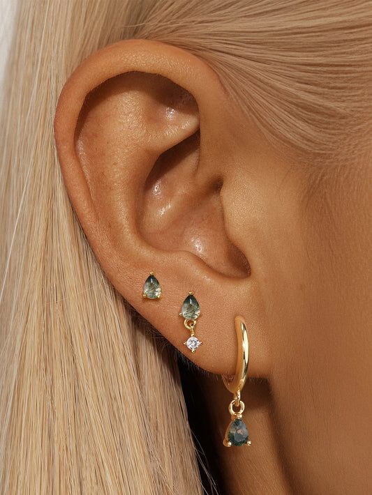 S925 Sterling Silver Diamond Cartilage Earrings
