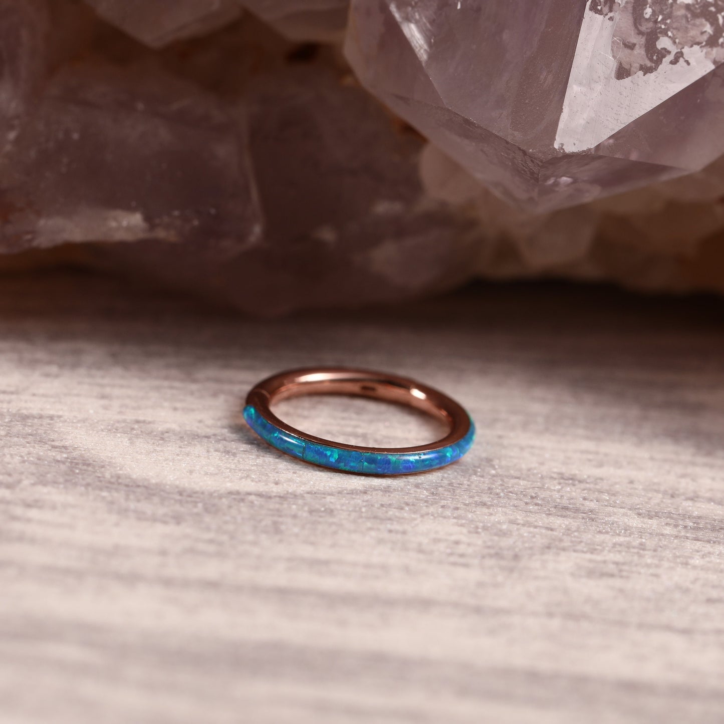 G23 Titanium Waterproof Blue Opal Hoop – Versatile Earring & Nose Ring