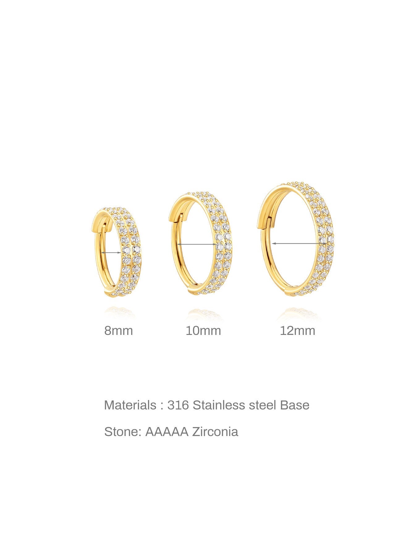 G23 Titanium Waterproof  16G Wide Cartilage Hoop