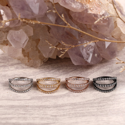 G23 Titanium Waterproof Triple Stacking Earrings and Nose Ring