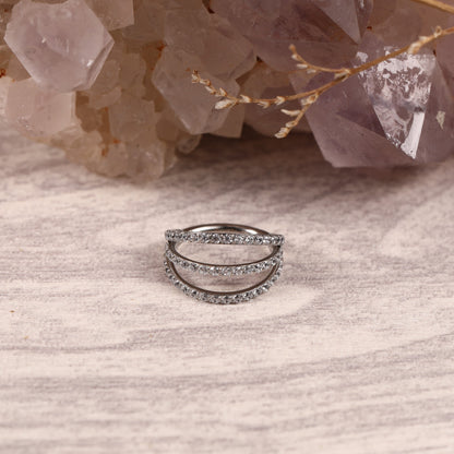 G23 Titanium Waterproof Triple Stacking Earrings and Nose Ring