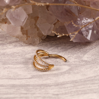 G23 Titanium Waterproof Triple Stacking Earrings and Nose Ring