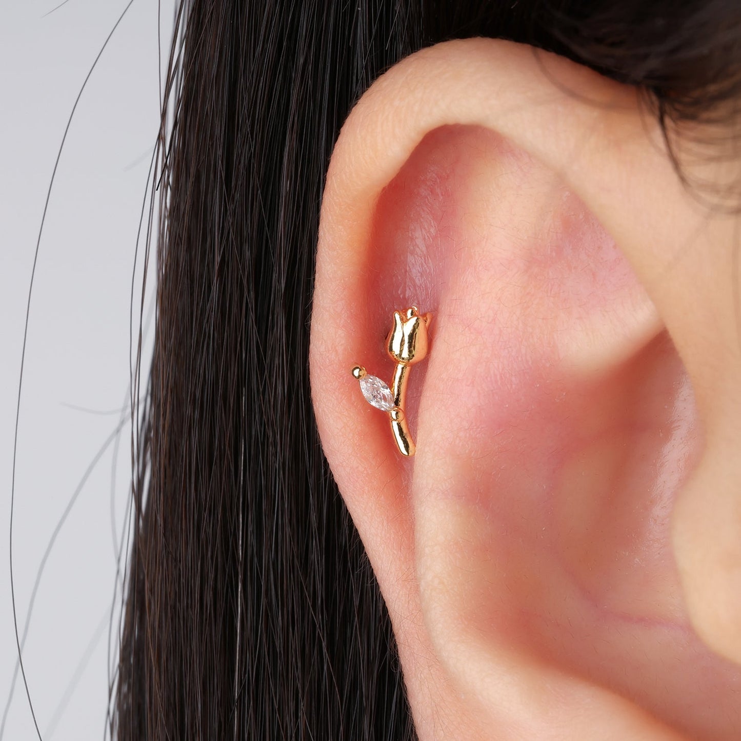 G23 Titanium Waterproof Rosie Floral Stud Earring