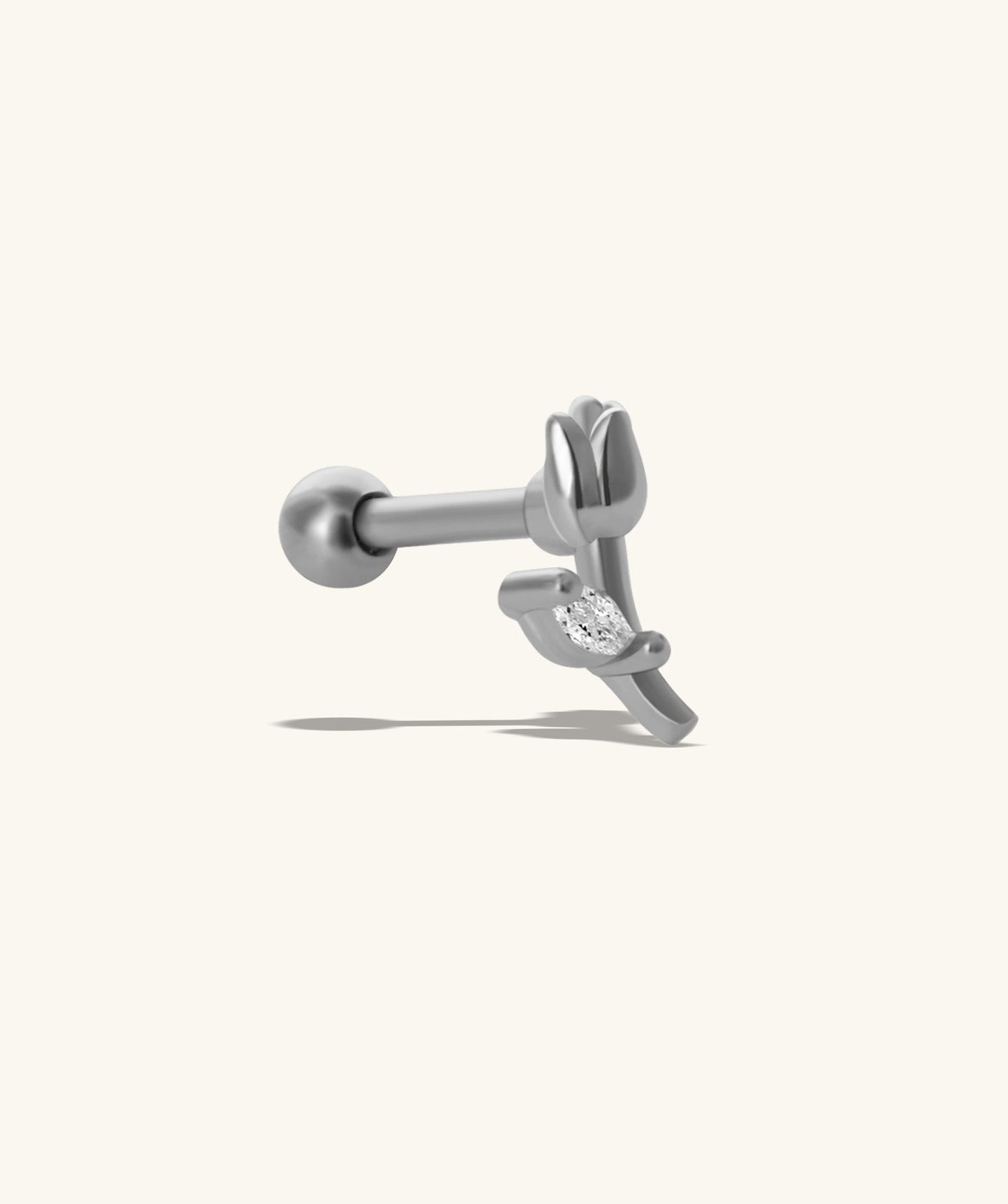 G23 Titanium Waterproof Rosie Floral Stud Earring