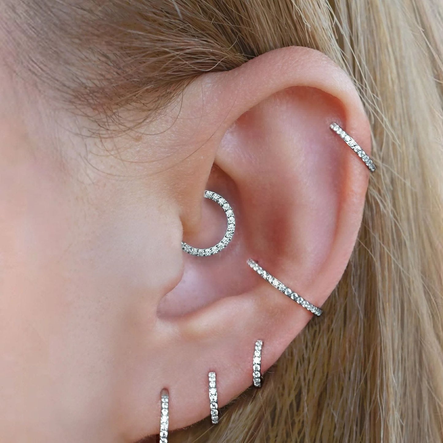 G23 Titanium Waterproof Crystal Clicker for Daith & Septum