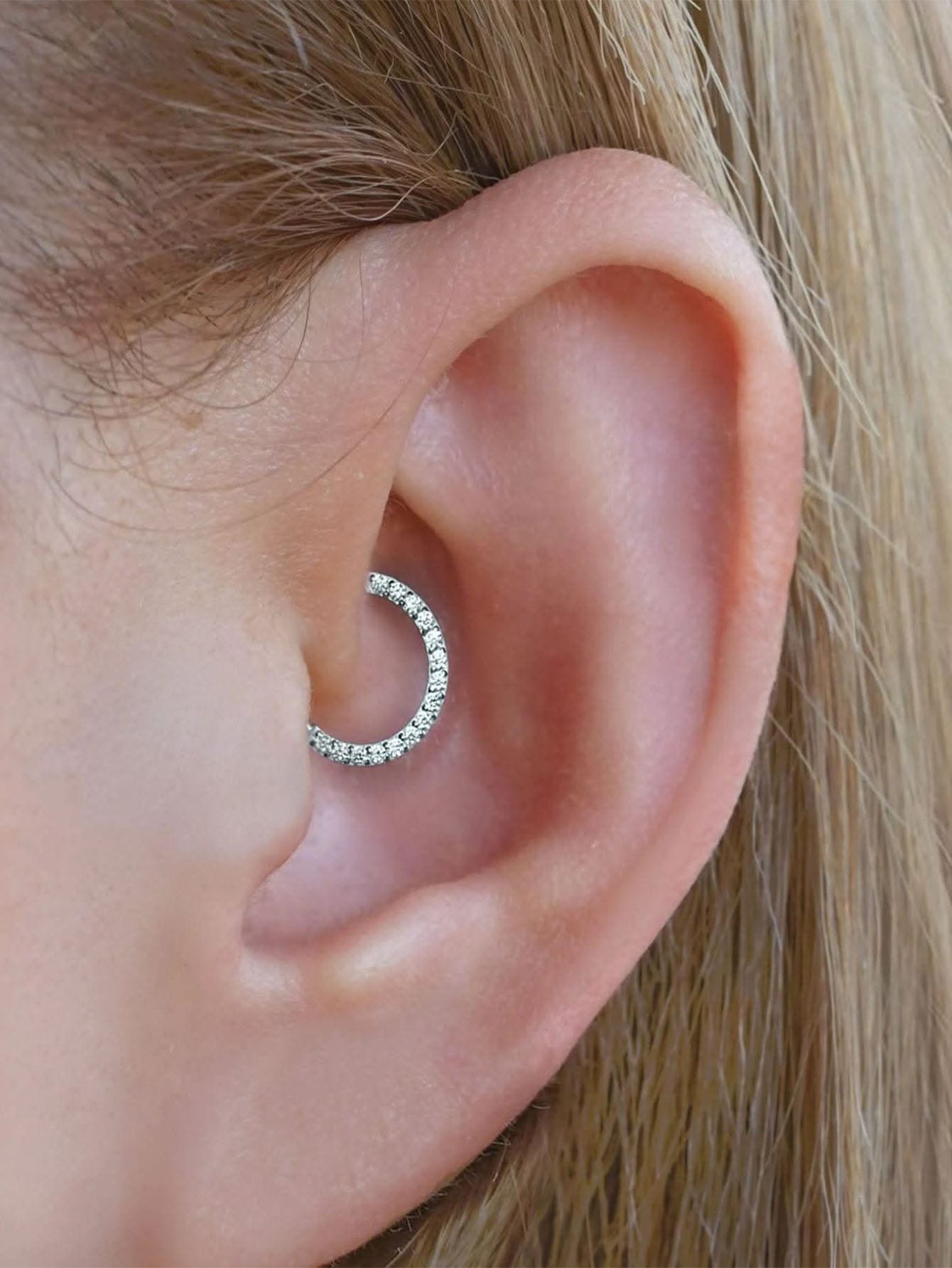 G23 Titanium Waterproof Crystal Clicker for Daith & Septum