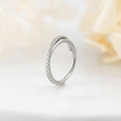 G23 Titanium Waterproof CZ Crystal Cartilage Hoop – 16G Double Layer