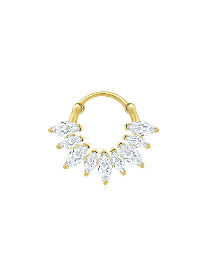 925 Sterling Silver Flower Pave Zircon Earring Series