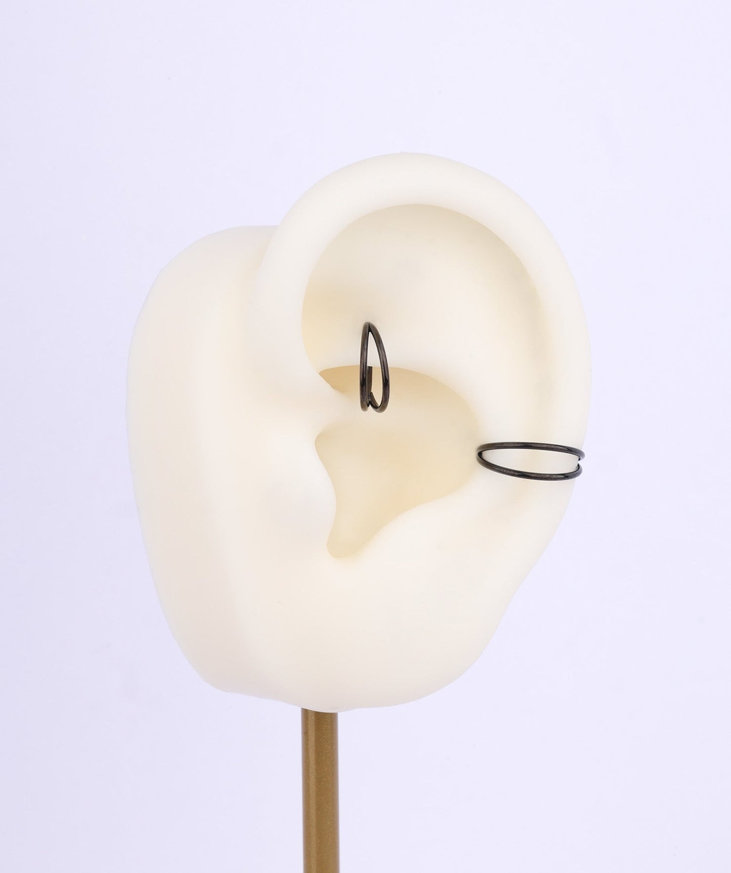 G23 Titanium Waterproof Refined Layers Double Hoop Clicker Earrings