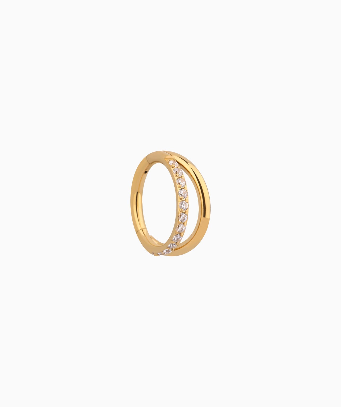 G23 Titanium Waterproof Sparkling Double Layer Clicker Hoop