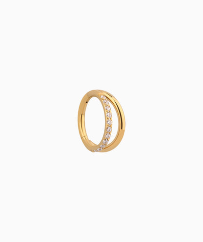 G23 Titanium Waterproof Sparkling Double Layer Clicker Hoop