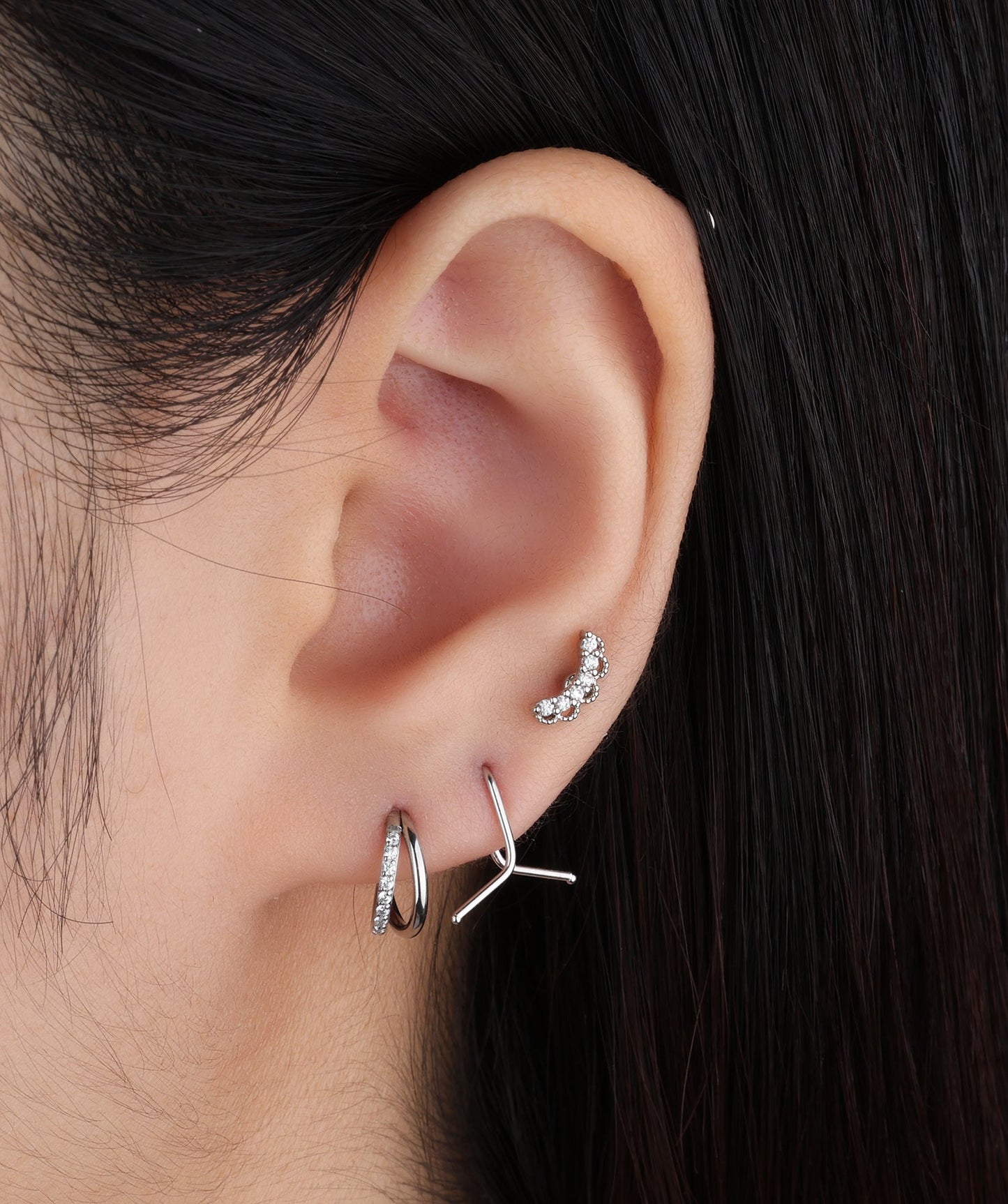 G23 Titanium Waterproof Sparkling Double Layer Clicker Hoop