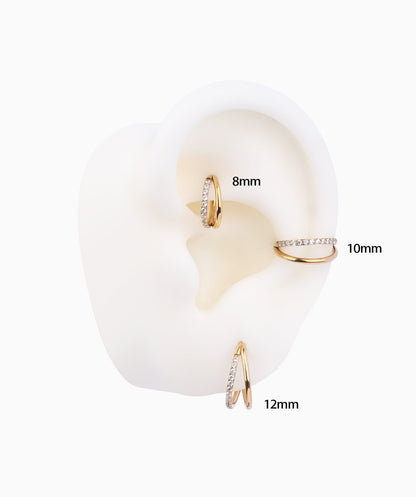 G23 Titanium Waterproof Sparkling Double Layer Clicker Hoop