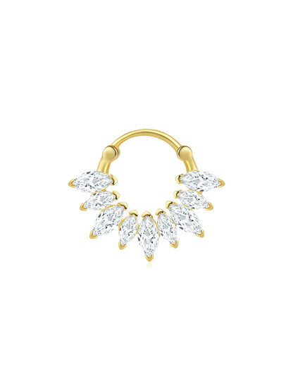 925 Sterling Silver Waterproof Butterfly Flower Zircon All Match Earring Set
