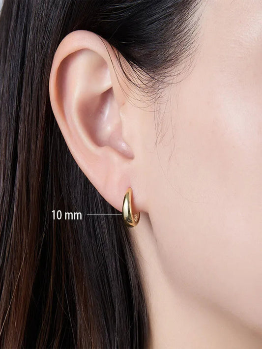 S925 Classic Essential Chunky Hoop Earring