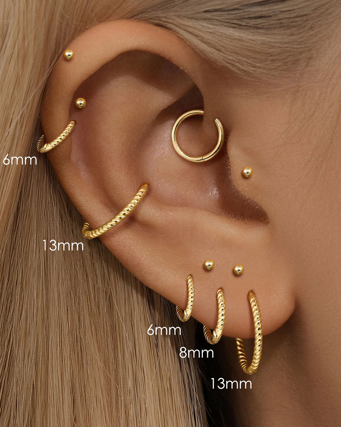 925 Sterling Silver Twist  Hoop Earrings