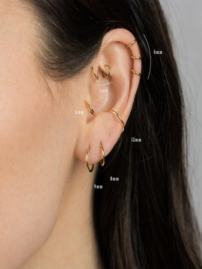 G23 Titanium Waterproof Round Earring or Nose Ring