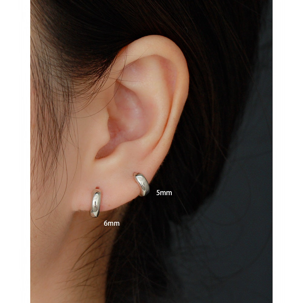S925 Sterling Silver Multiple Sizes Hoop Earrings