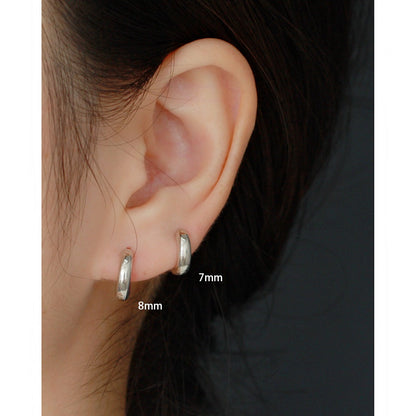 S925 Sterling Silver Multiple Sizes Hoop Earrings