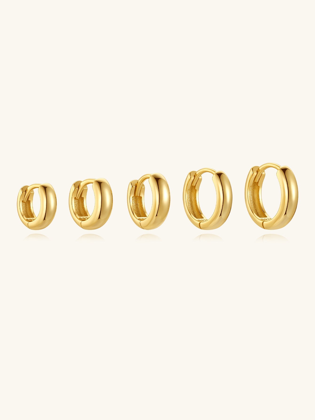 S925 Sterling Silver Multiple Sizes Hoop Earrings