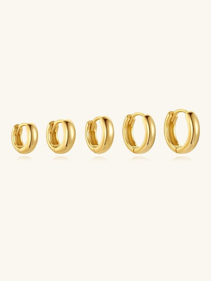 S925 Sterling Silver Multiple Sizes Hoop Earrings