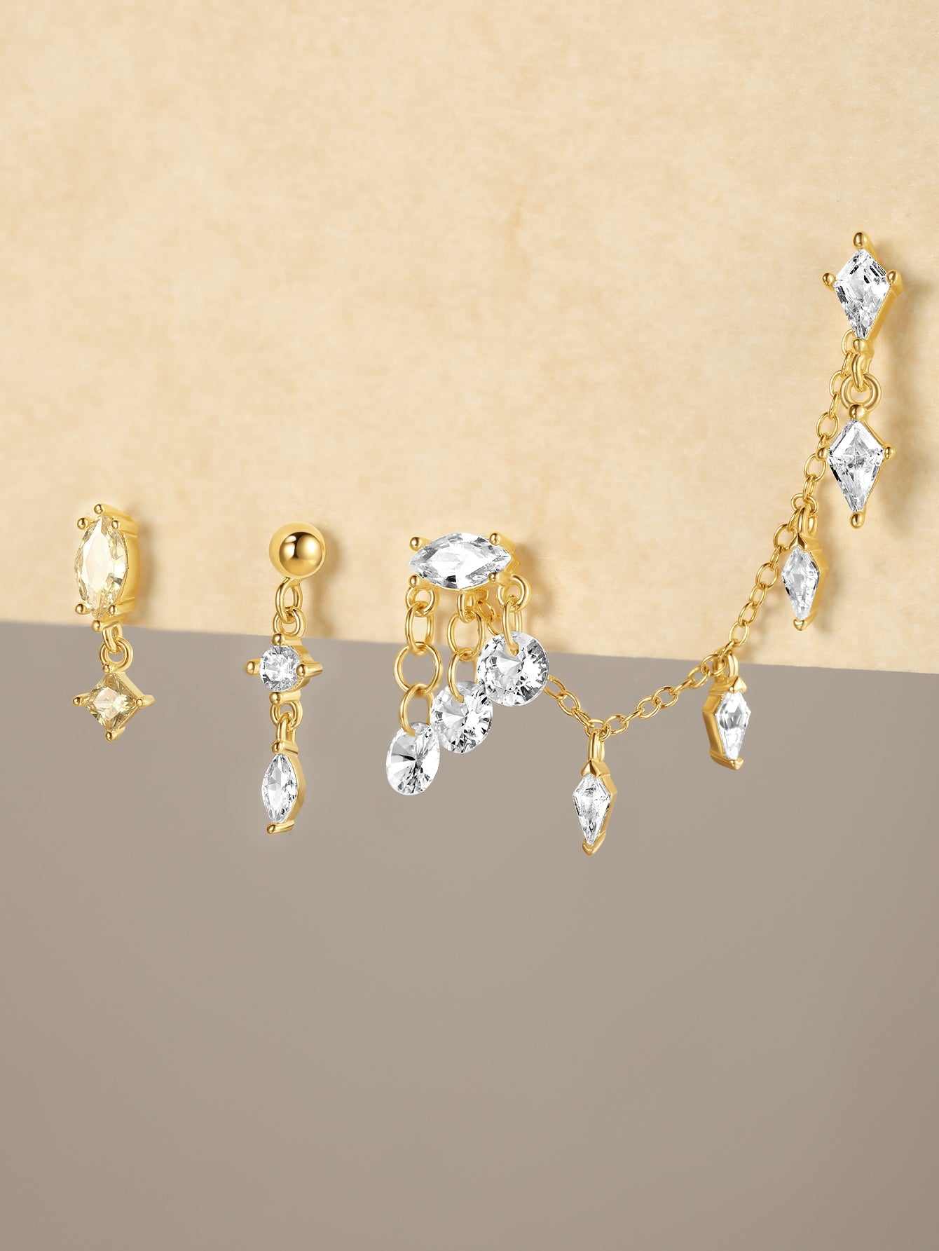 S925 Gorgeous Ice Crystal Pendant Earring Series