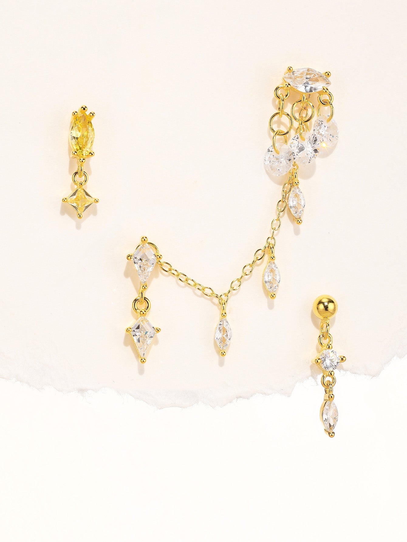 S925 Gorgeous Ice Crystal Pendant Earring Series