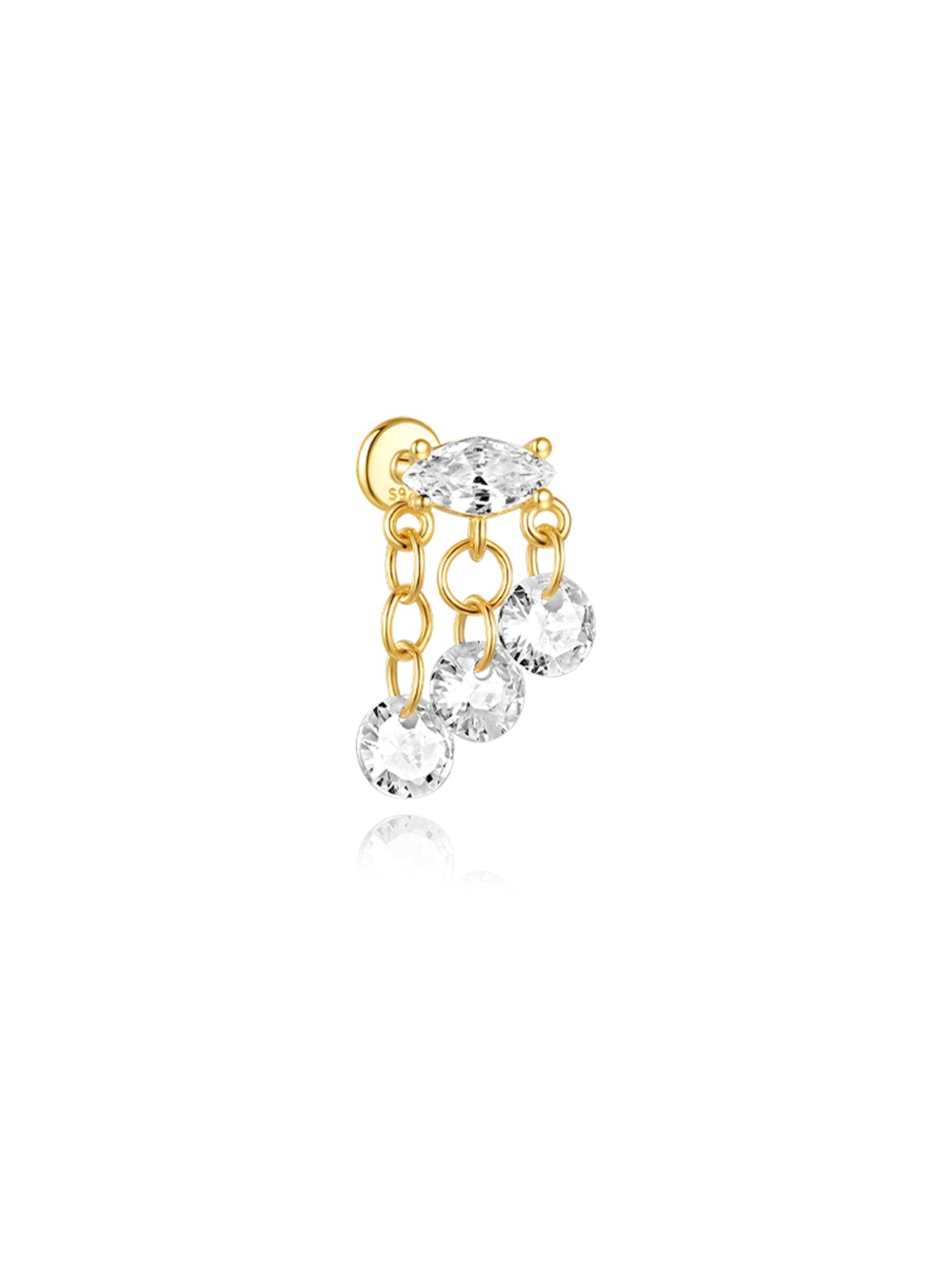 S925 Gorgeous Ice Crystal Pendant Earring Series