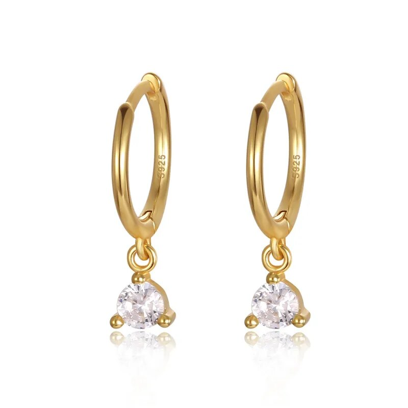 S925 Flower Drop Earring Set