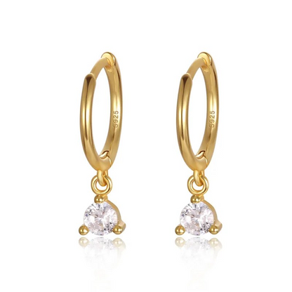 S925 Flower Drop Earring Set