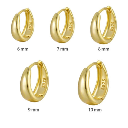 S925 Classic Essential Chunky Hoop Earring