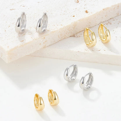 S925 Classic Essential Chunky Hoop Earring