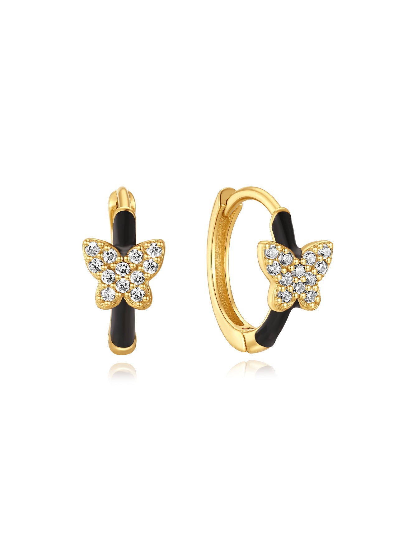 S925 Heart Butterfly Earrings Set