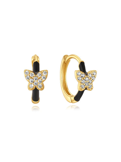 S925 Heart Butterfly Earrings Set