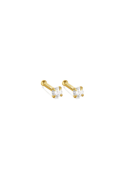 S925 Delicate Green Earring Set