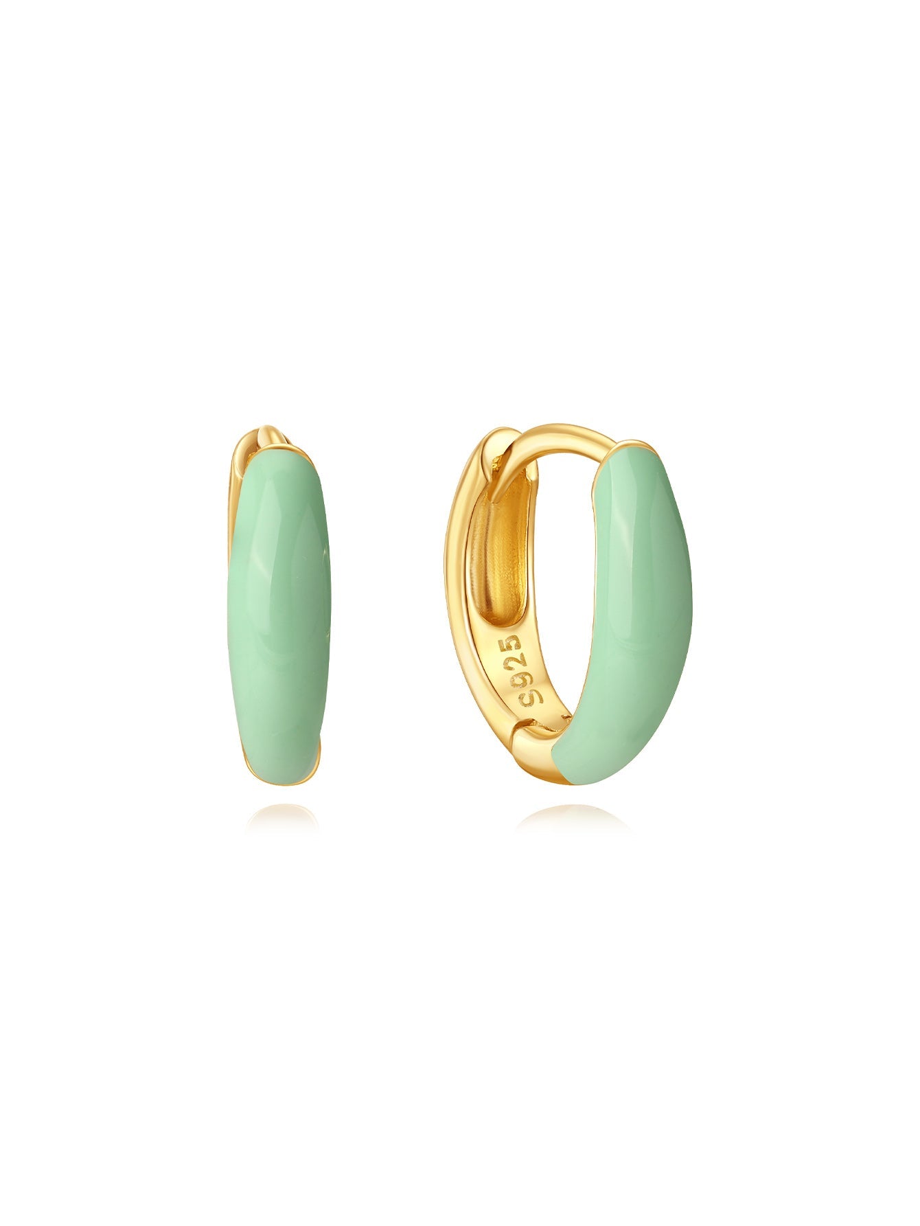 S925 Delicate Green Earring Set