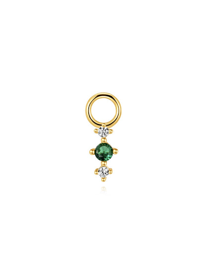 S925 Delicate Green Earring Set