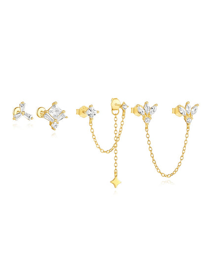 S925 Fantasy Clover Pendant Earrings Series