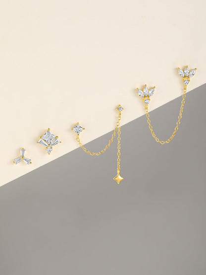 S925 Fantasy Clover Pendant Earrings Series