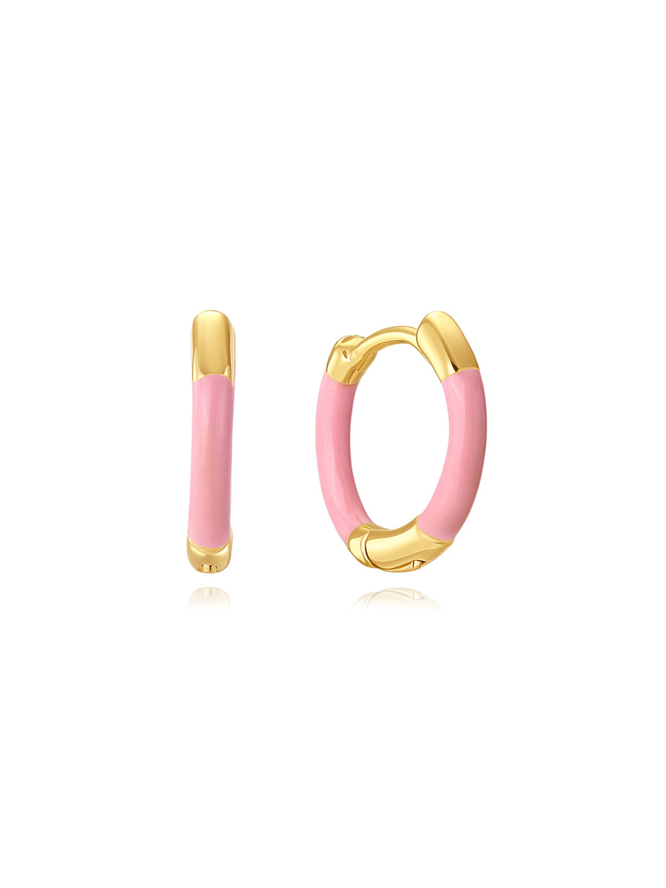 925 Sterling Silver Pink Oil Drop Earring Set