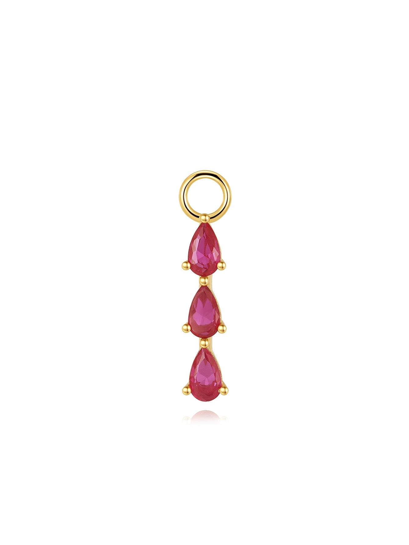 925 Sterling Silver Pink Oil Drop Earring Set