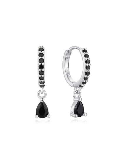 S925 Sterling Silver Drop Zirconia Earrings