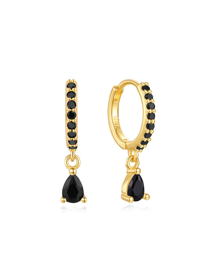 S925 Sterling Silver Drop Zirconia Earrings