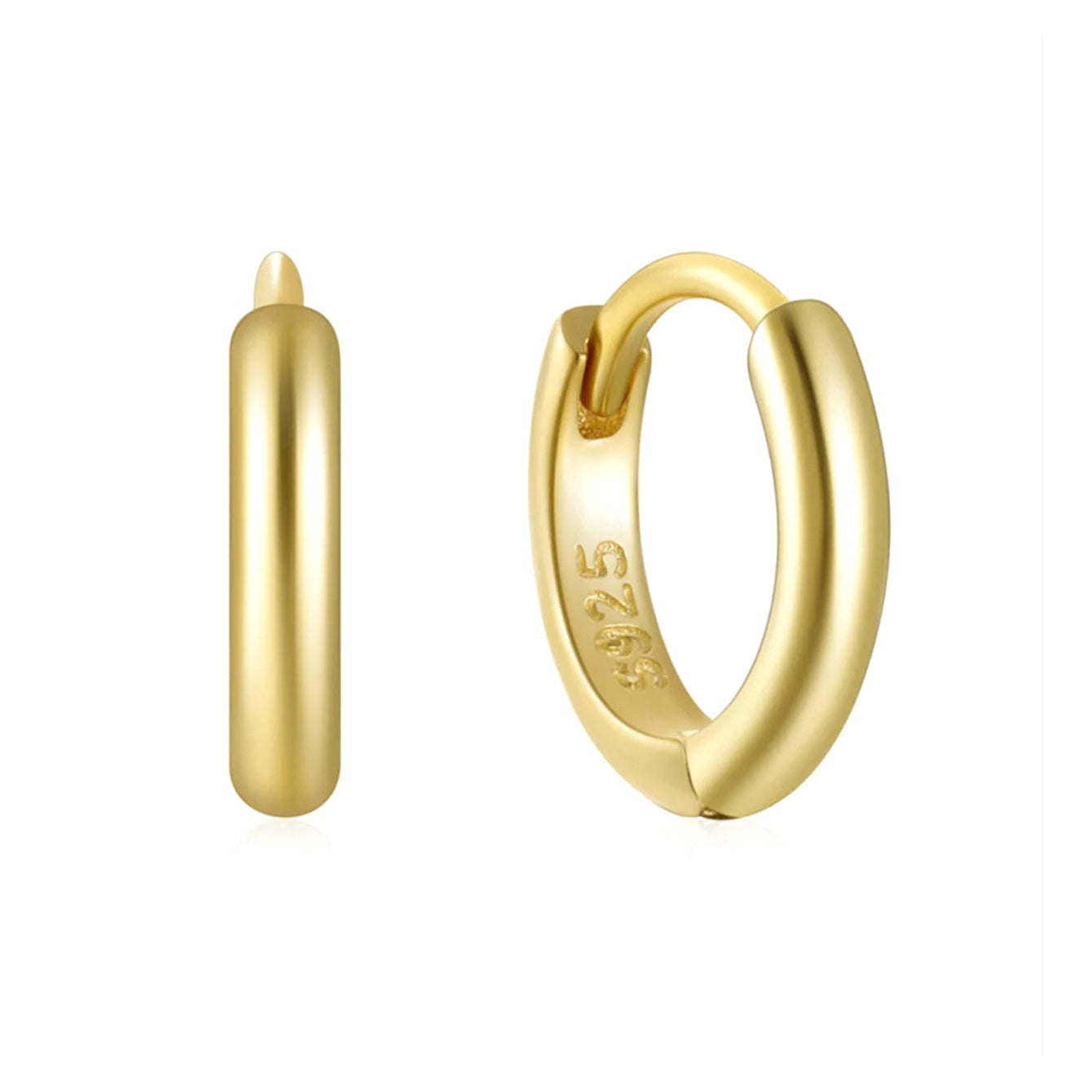 925 Sterling Silver Multi Size Hoop Huggie Earrings