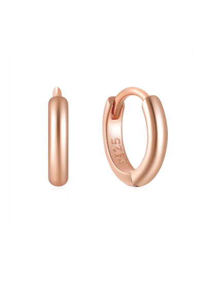 925 Sterling Silver Multi Size Hoop Huggie Earrings