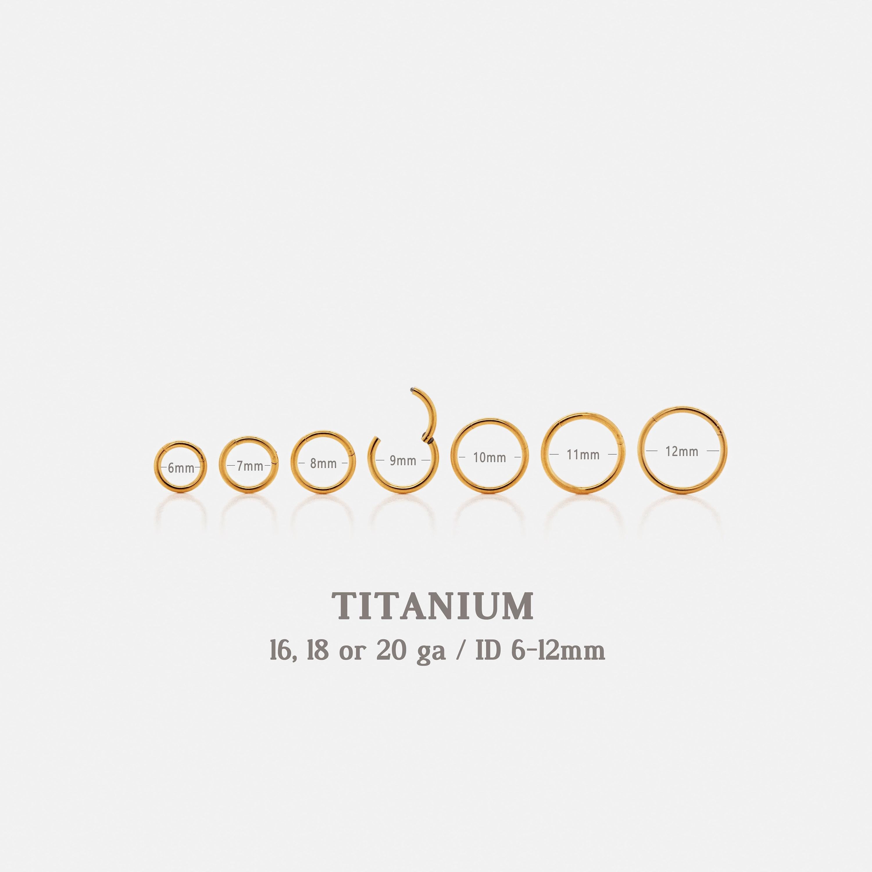 G23 Titanium Waterproof Round Earring or Nose Ring