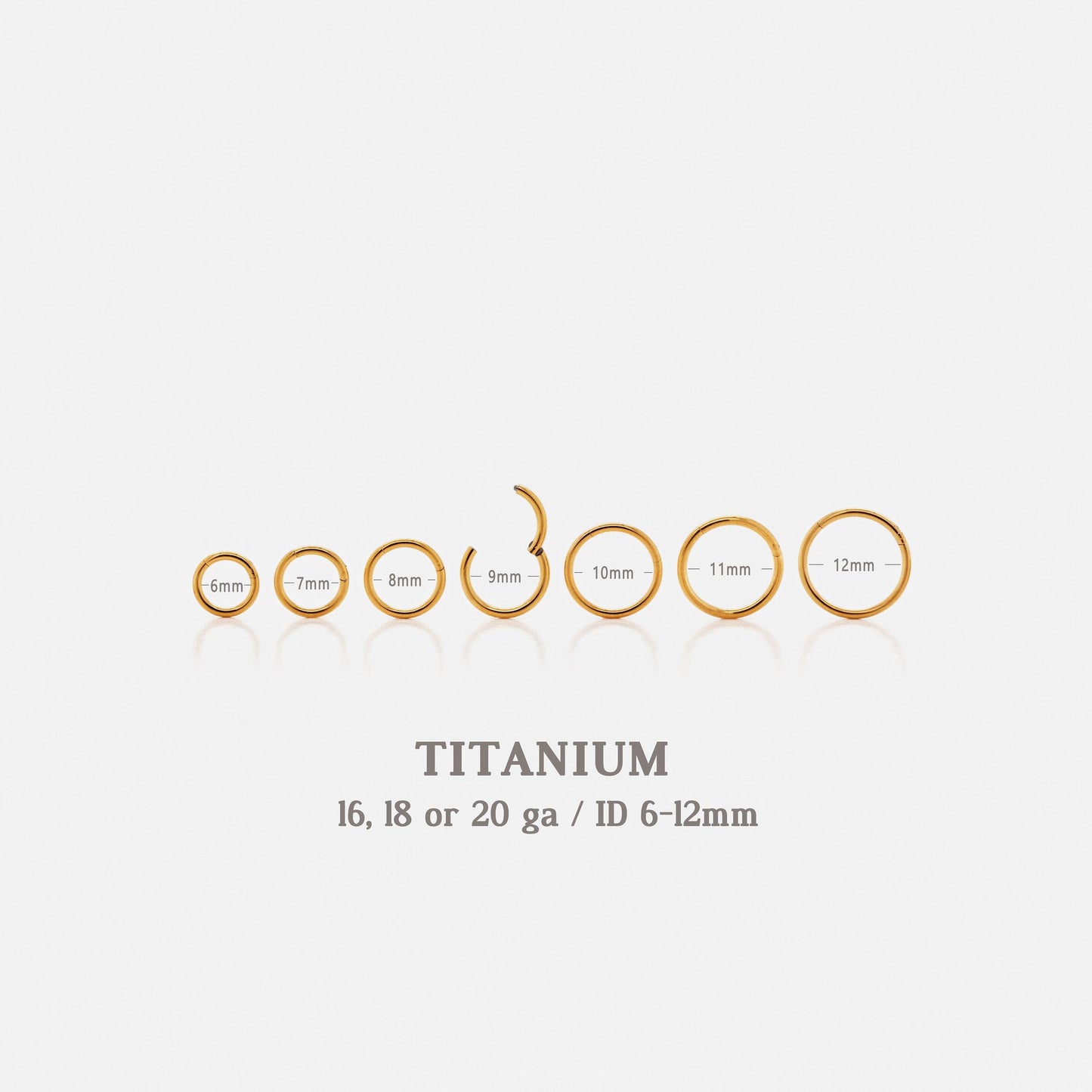 G23 Titanium Waterproof Round Earring or Nose Ring